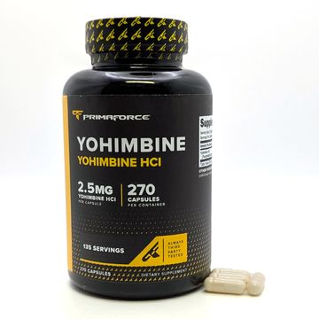 ヨヒンビンHCIのボトルとカプセル