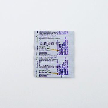 メガリス10mgのシート裏面