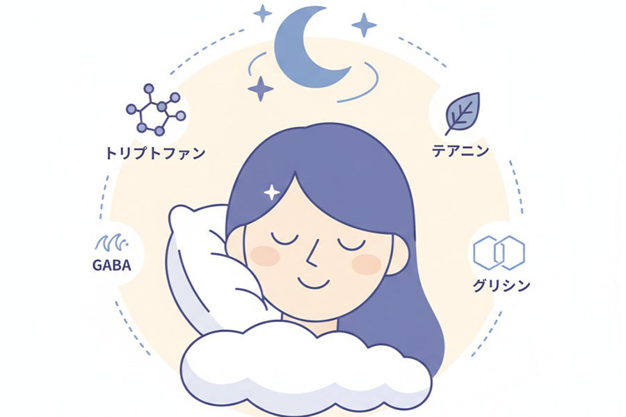 睡眠導入サプリによく含まれている4つの成分