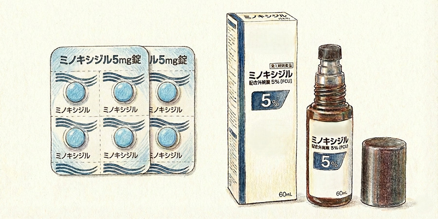 ミノキシジル内服薬と外用薬の違い