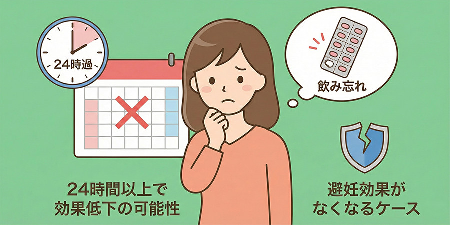 低用量ピルを服用しても避妊効果がなくなるケース