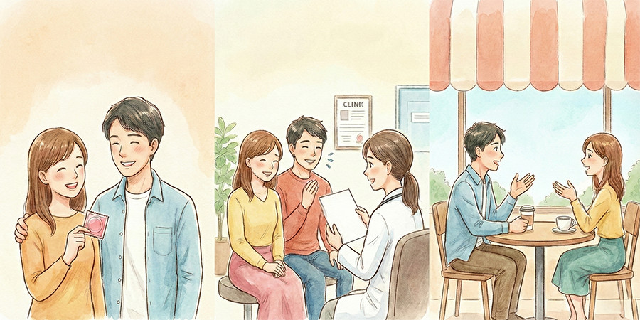 性的接触における梅毒の予防方法