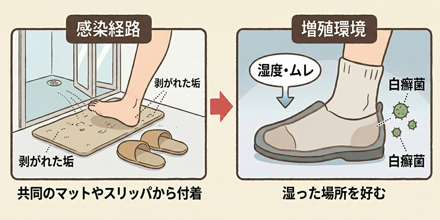 水虫になる原因は？