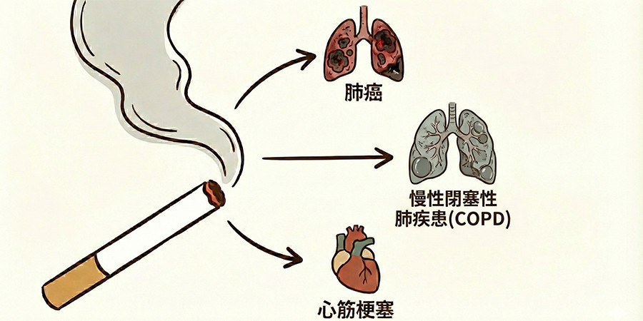 喫煙がリスクとなる疾患
