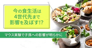 今の食生活は4世代先まで影響を及ぼす！？マウス実験で子孫への影響が明らかに